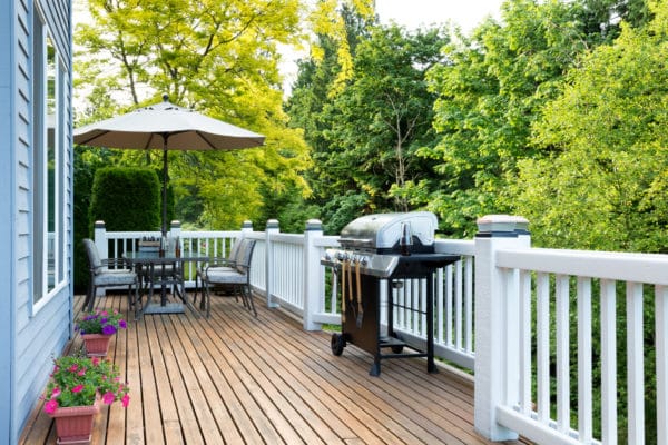 deck with railing and bbq grill