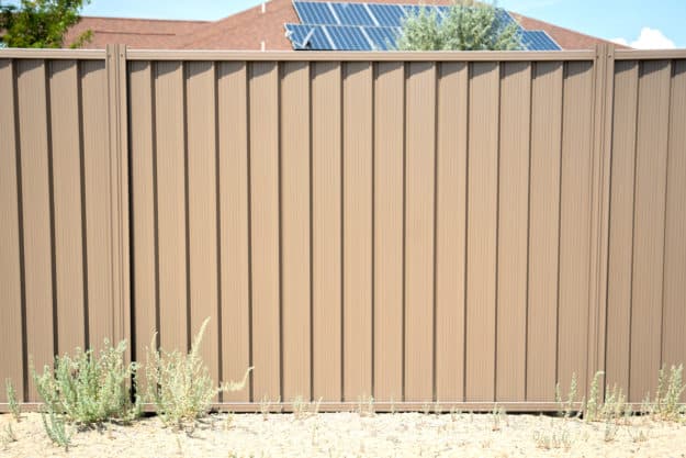 colored steel privacy fence